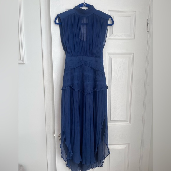 Blue Shona Joy Clemence High Neck Dress - Picture 3 of 4